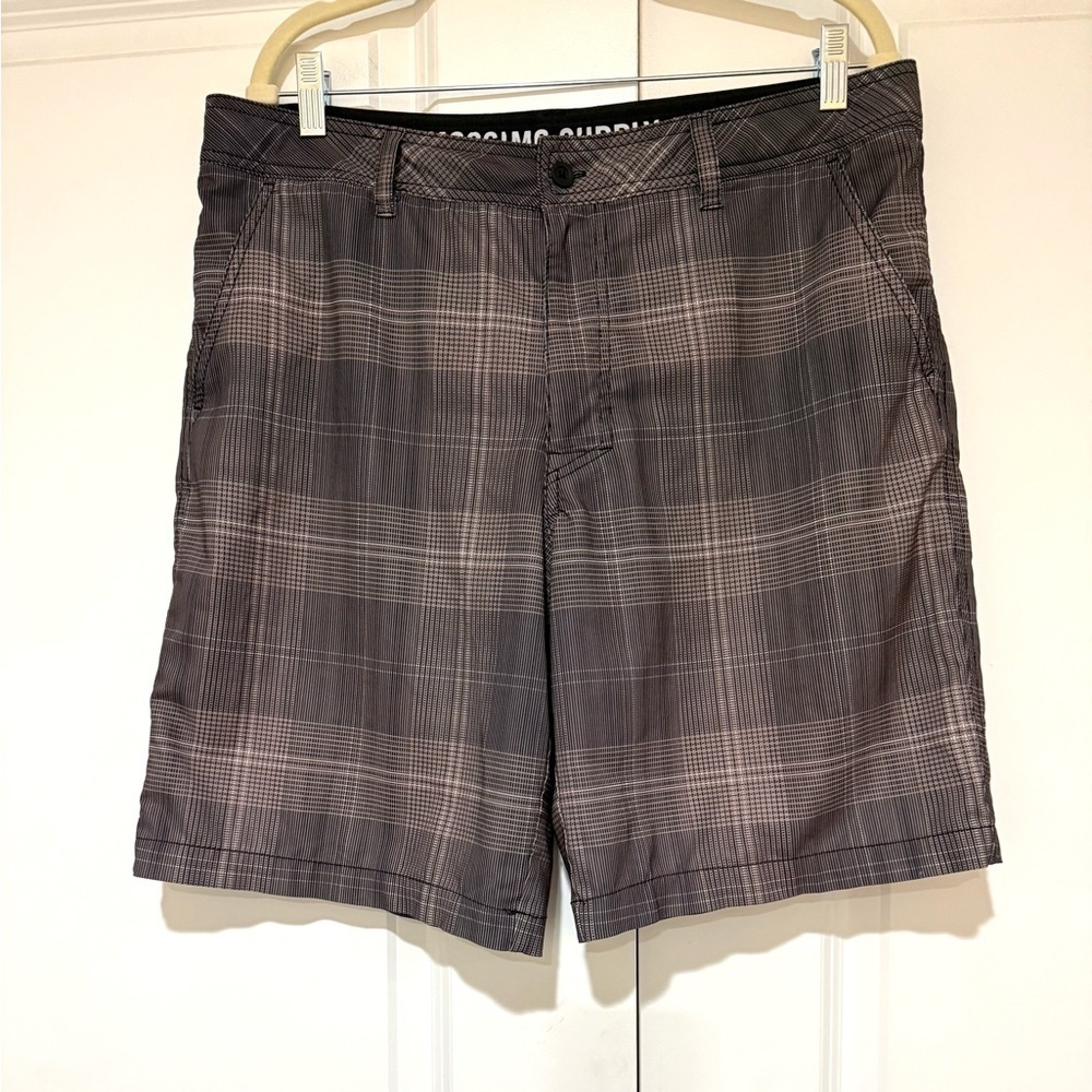 Mossimo Supply Co. Charcoal Plaid Men's Golf Shorts